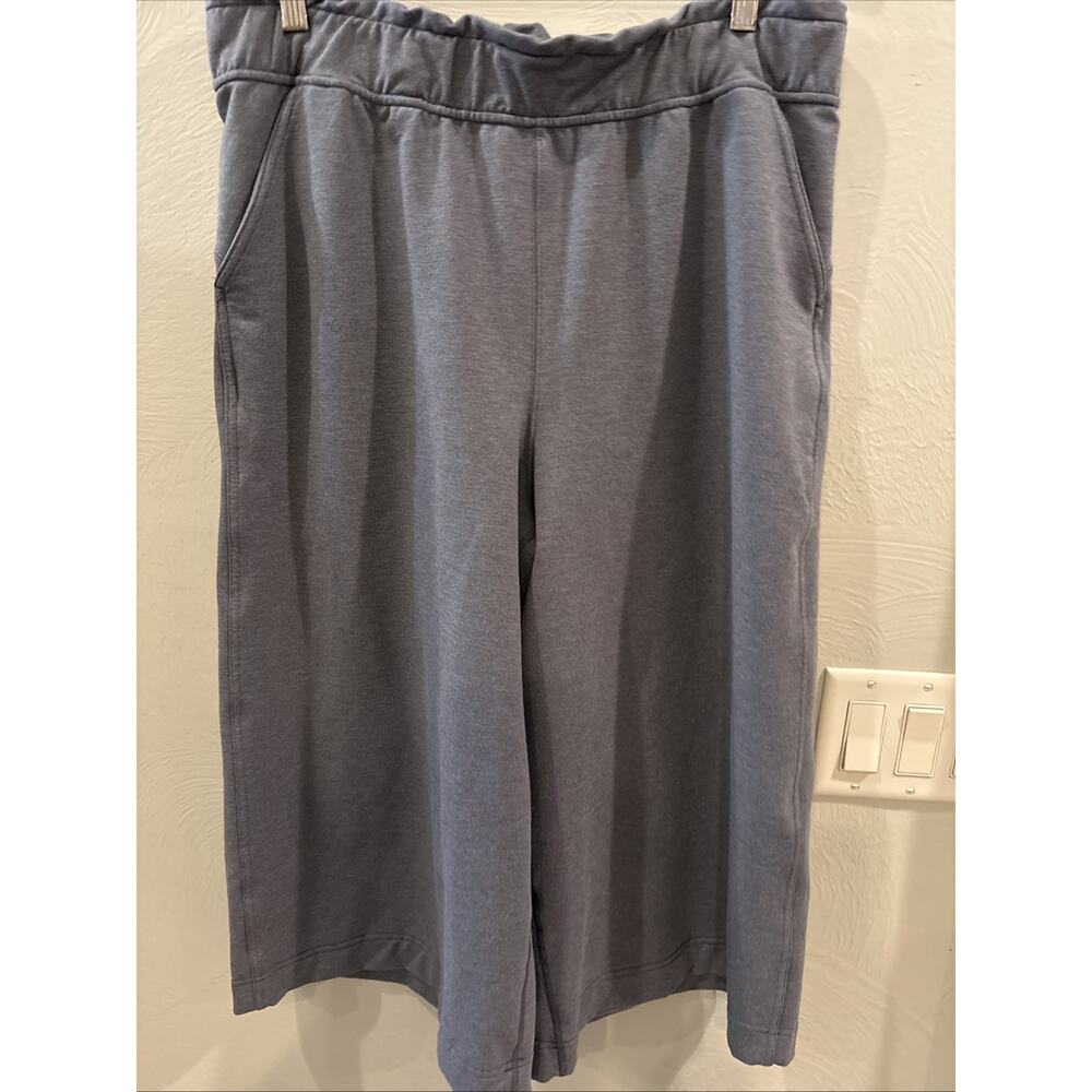 Lululemon Hello Sunday Crop Pants Heathered Gray Modal Blend Women's Size 12